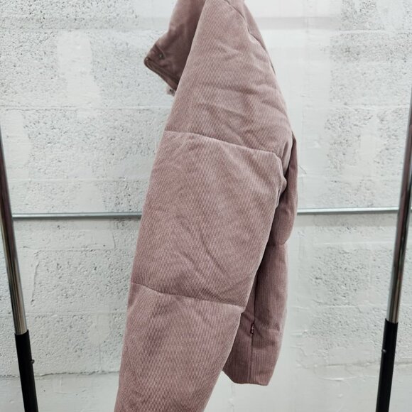Levi’s Women’s Corduroy Puffer Jacket Mauve Pink Size XL - Picture 4 of 9